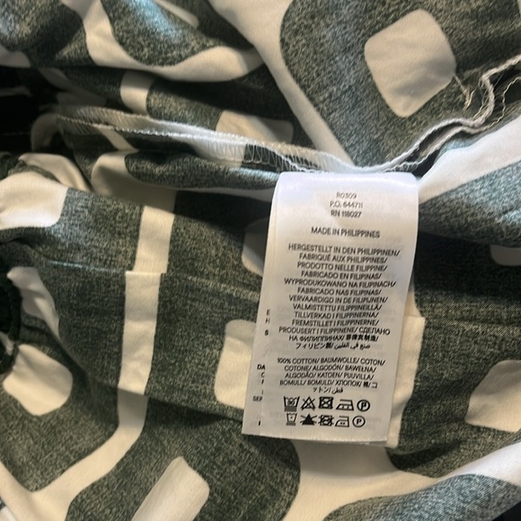 Boden Green White Mod Cotton Elastic Waist Pull On A Line Skirt w pockets 12 - Picture 6 of 6